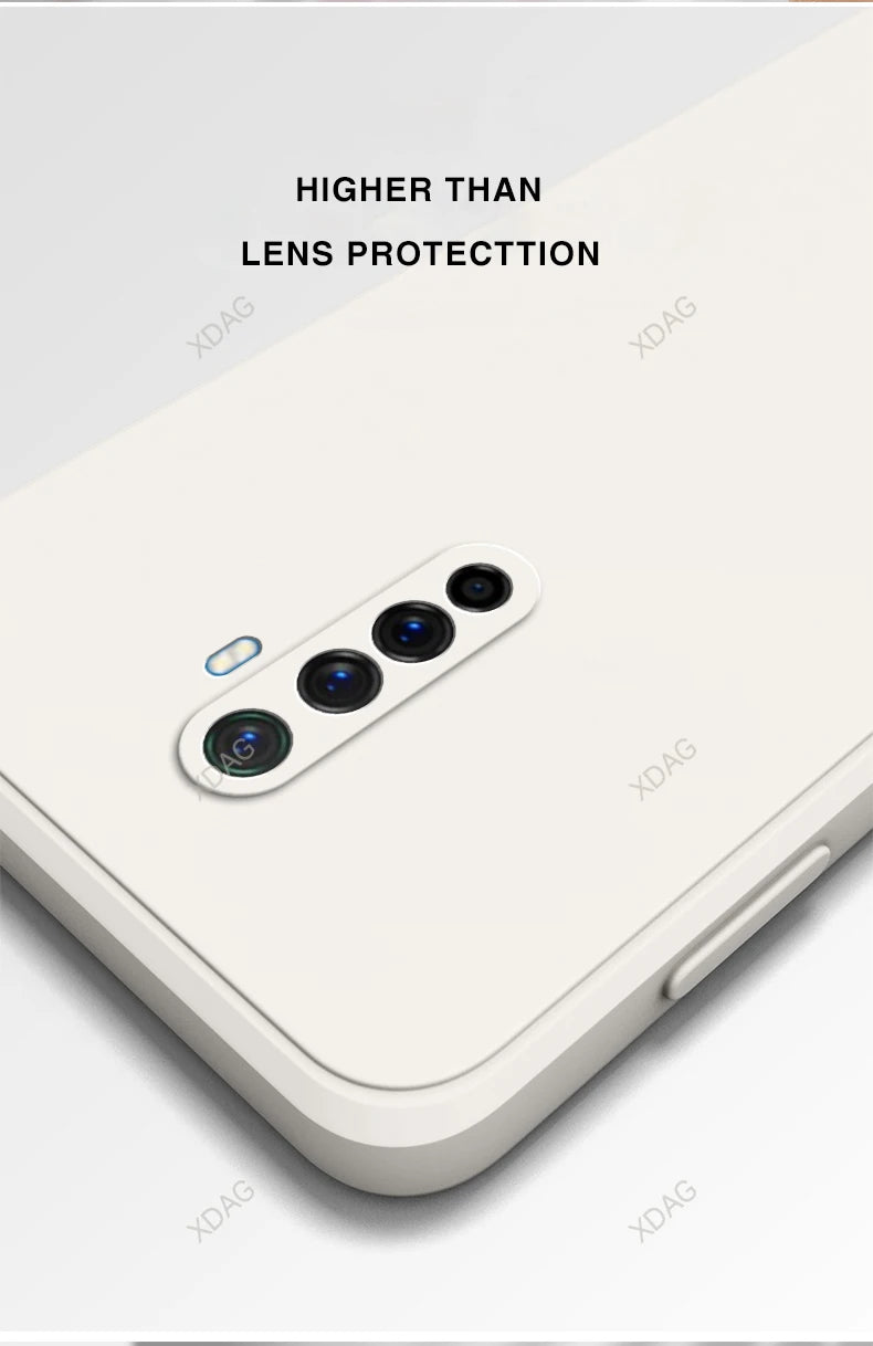 Vloeibare siliconen achterkant voor de Oppo Realme X2 Pro X2Pro 6.5 Rmx1931-lens