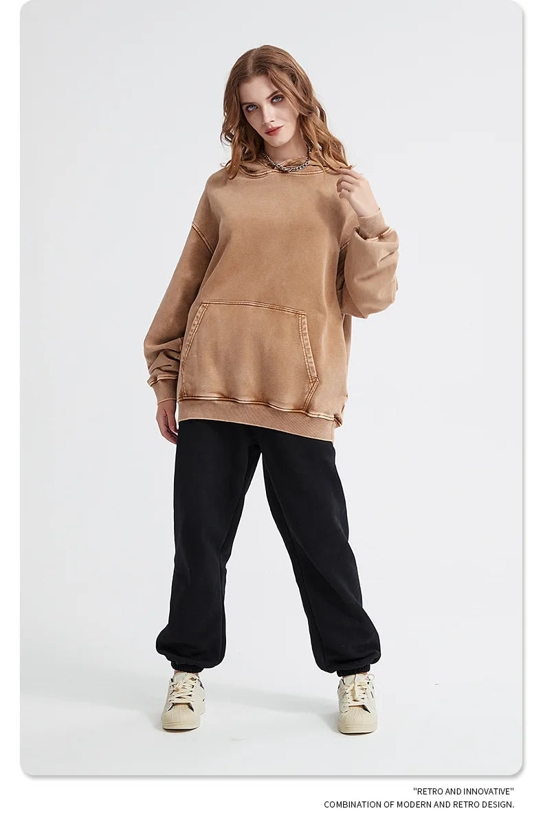 Bornladies Retro Verdikte Hoodie Mode Warme Trui 100% Katoen Dames Trend