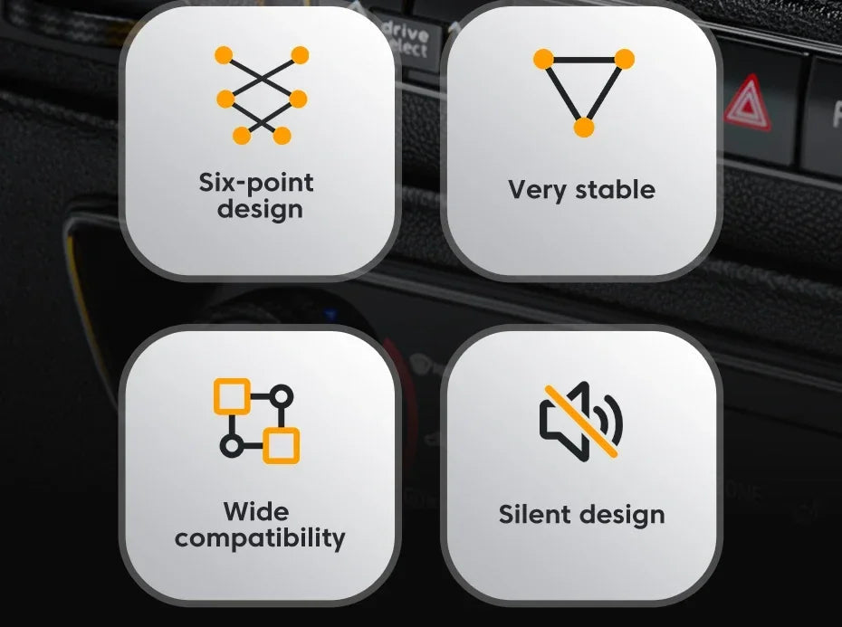 Universele 6-punts stevige opvouwbare autotelefoonhouder Gravity autohouder voor telefoon in