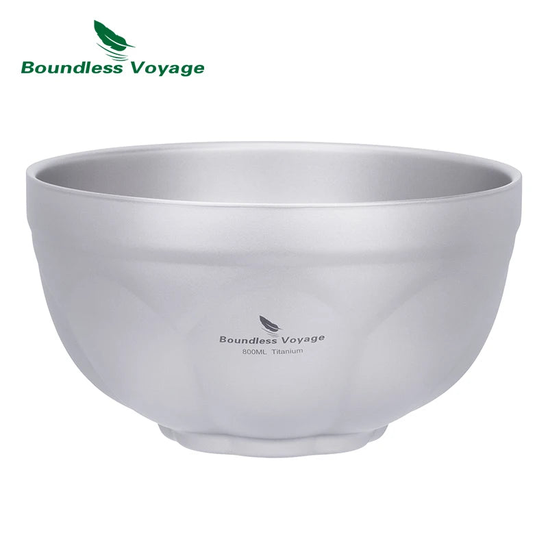 Boundless Voyage 500ml 800ml Titanium Double Wall Insulated Bowl Lightweight