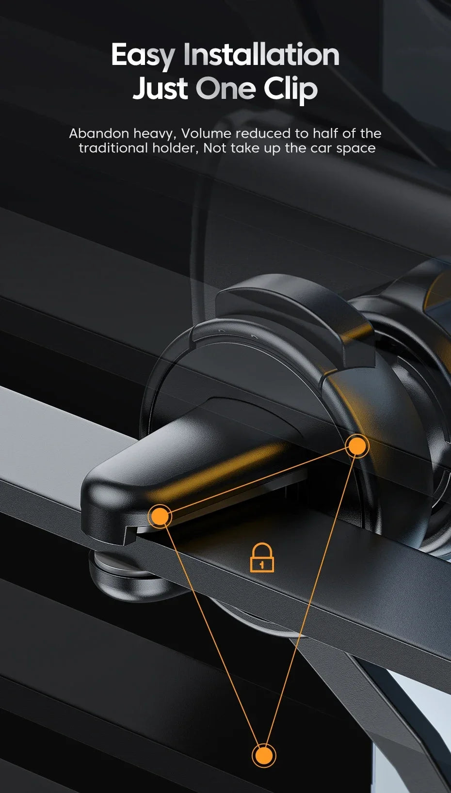 Universele 6-punts stevige opvouwbare autotelefoonhouder Gravity autohouder voor telefoon in