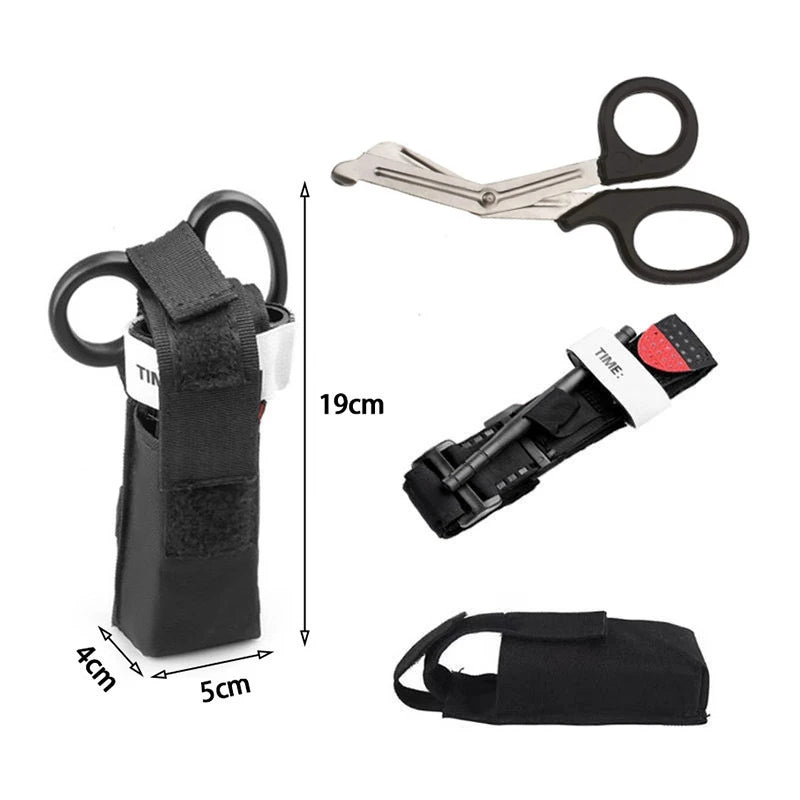 Tourniquet Holsters Pouch With Metal Tourniquet, Scissors, Tactical Tourniquet