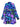 Women s Floral Butterfly Print Cardigan, Vibrant Purple Blue Design, Lightweight Open Front, Long