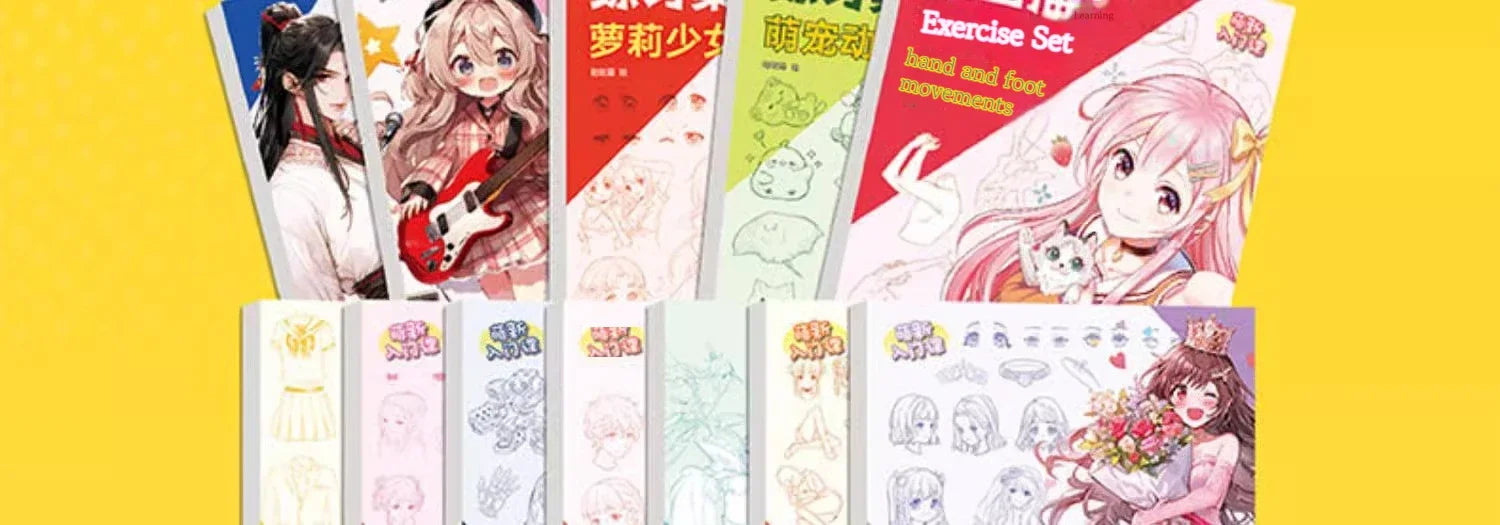 Cartoon Coloring Book Beginner Painting Technique Workbook Comic Manga Images