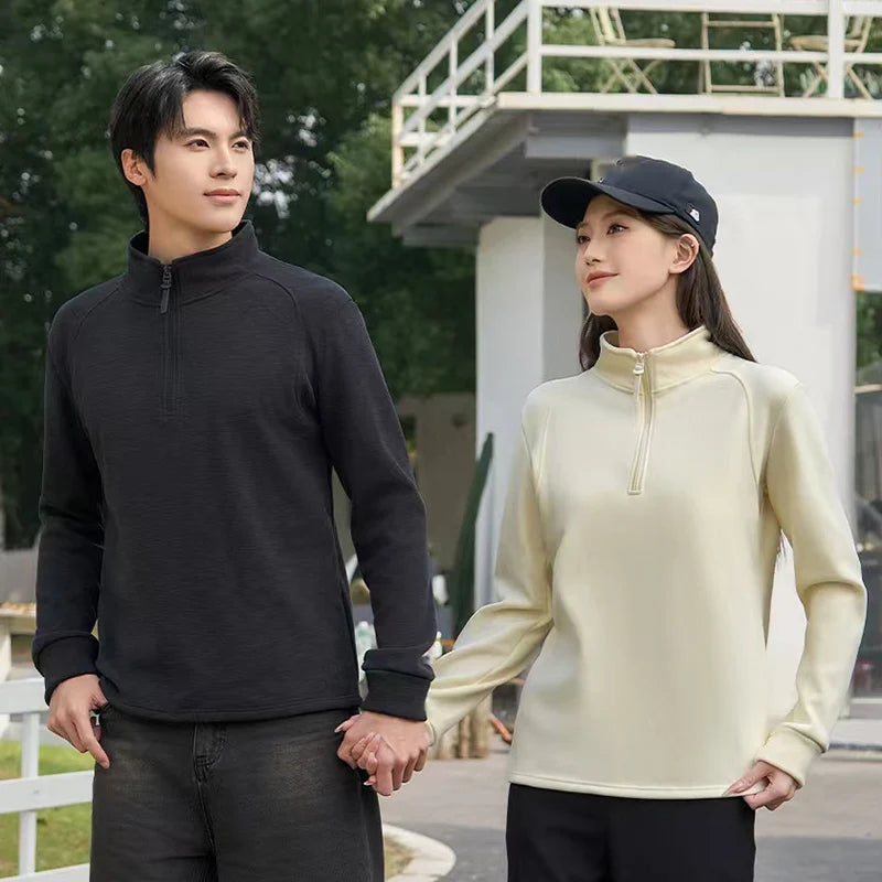 Dames Kwart Rits Pullover Herfst Winter Opstaande Kraag Sweatshirt voor