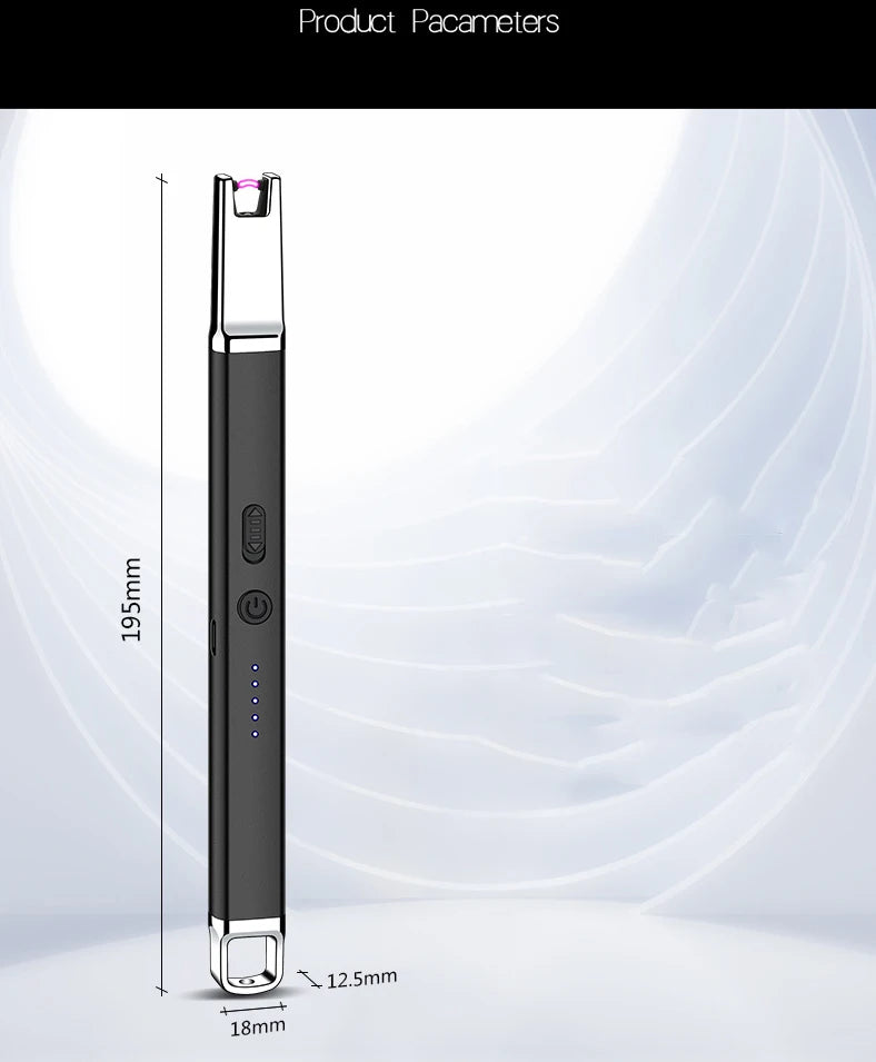 USB elektrische oplaadbare lange LED plasma boog vlamloze keuken aansteker voor