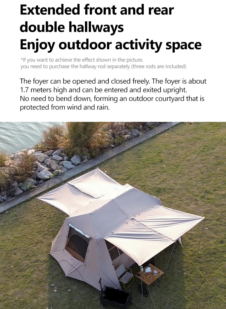 Sonuto Quick Setup Large Camping Automatic Tent 4 7 Person Double Hall Ridge