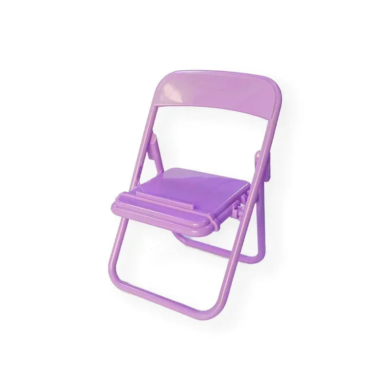 Foldable Mini Phone Holder Desktop Lazy Cellphone Mount Ornament Small Doll