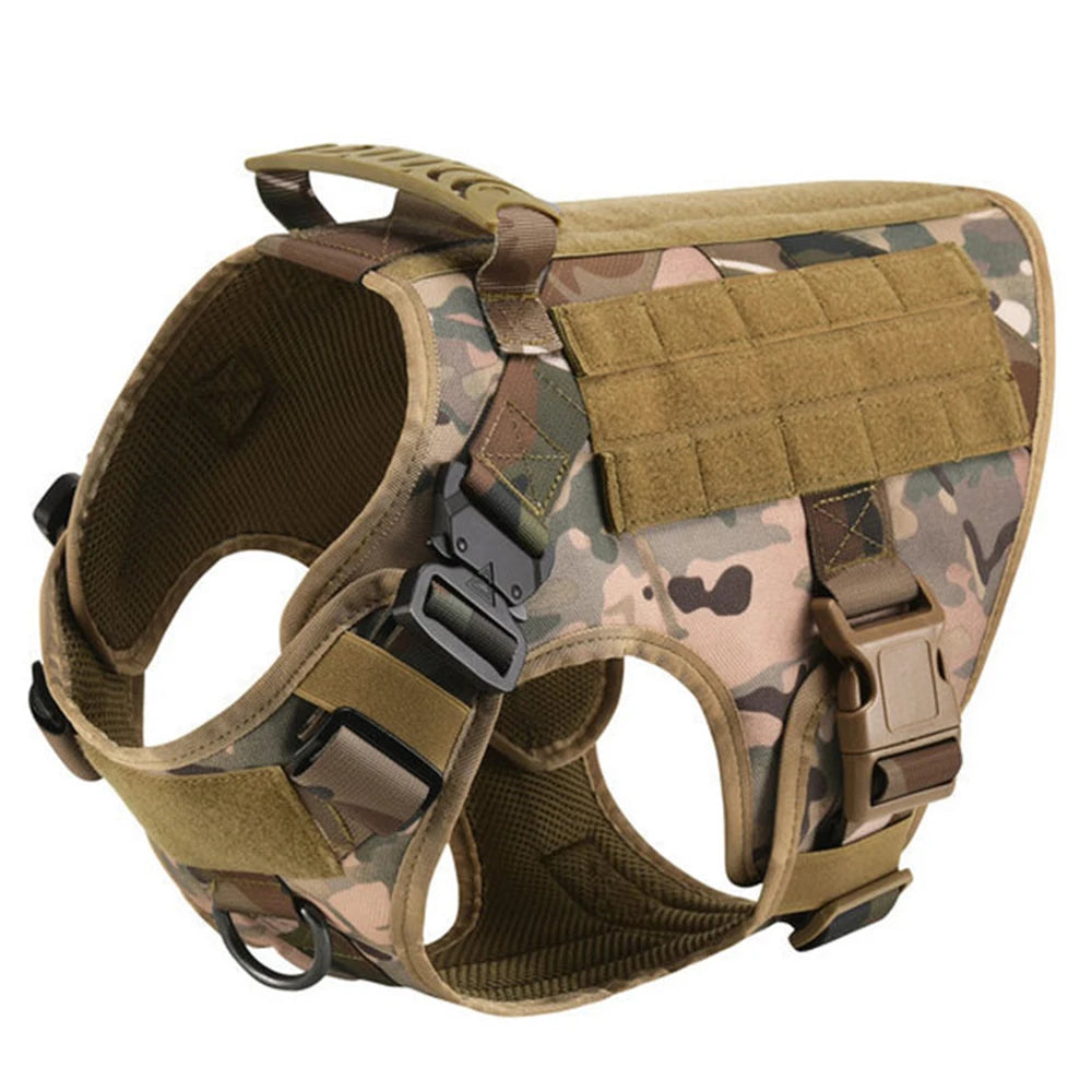 Military Large Dog Harness Pet German Shepherd Malinois Training Vest Tactical