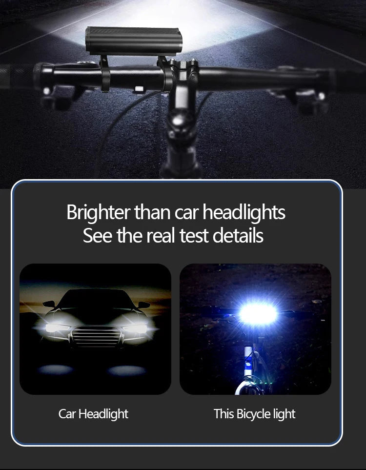 Bicycle Light Bike Front Lights Headlight Flashlight for Bicycle Rechargeable
