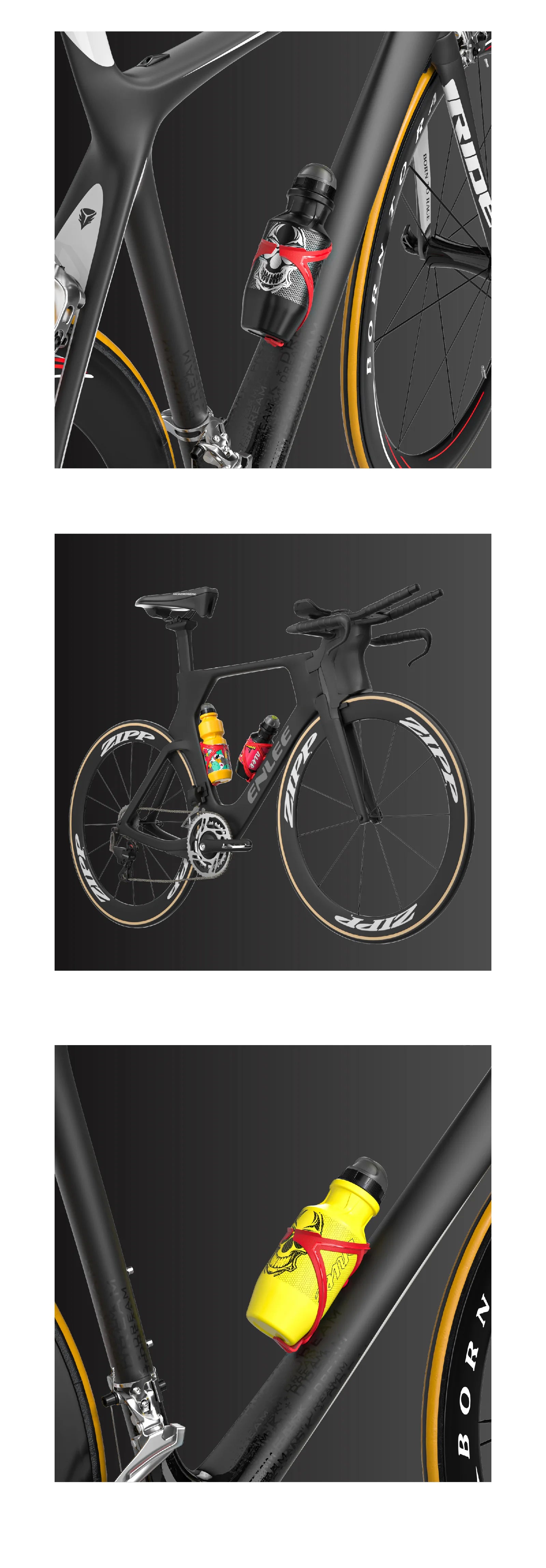 Enlee 550ml Fiets Waterfles Voedselveilig Sport Fitness Hardlopen Fietsen