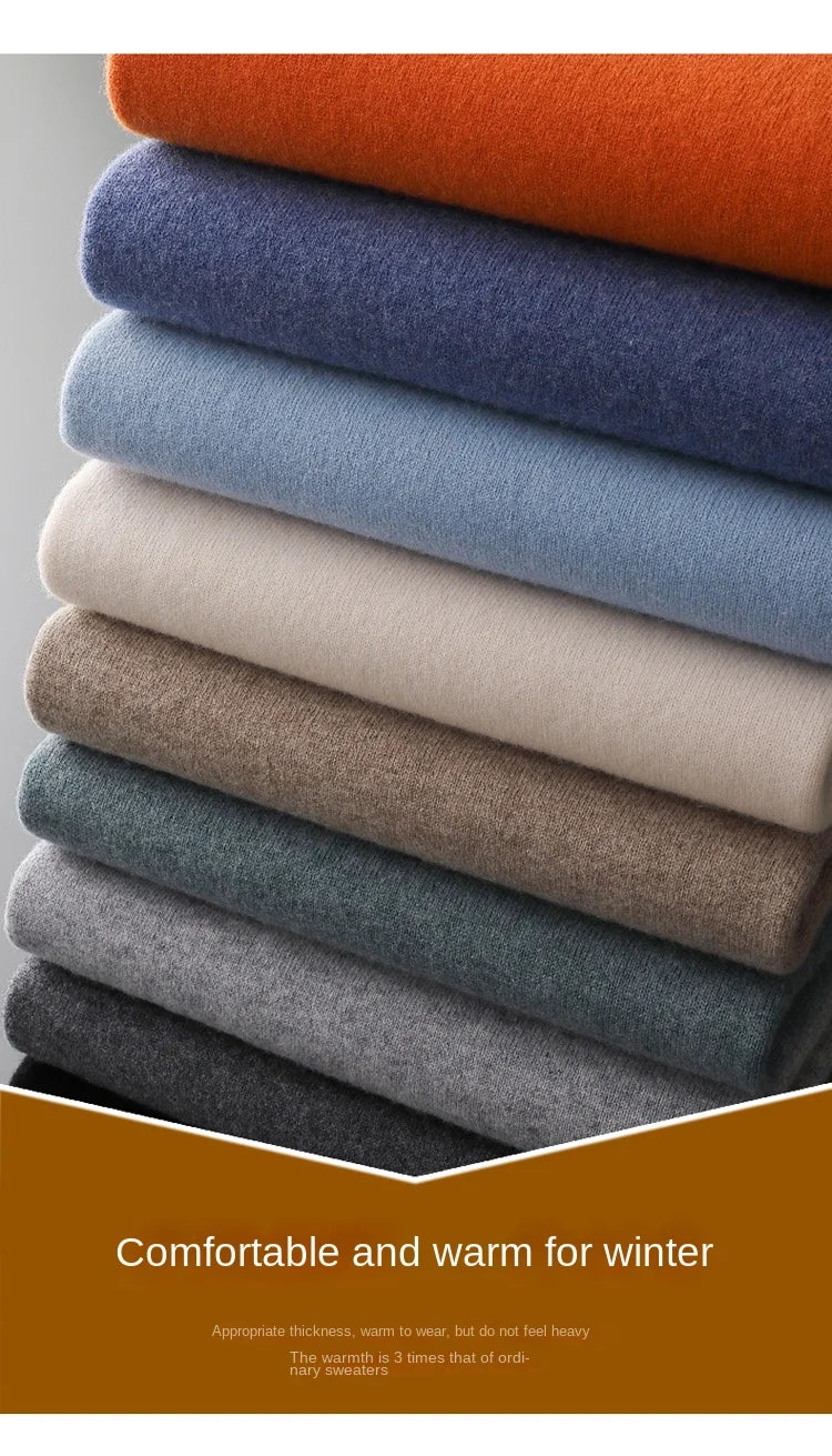 Cashmere Sweater O neck Pullovers Men s Loose Oversized M 3XL Knitted Bottom Shirt Autumn Winter