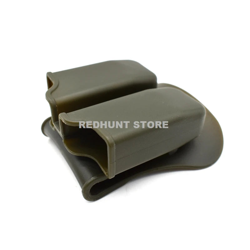 Tactical Double Magazine Holster Universal 9mm .40 Caliber Stack Mag Holder with 1.5 2 Inches Belt