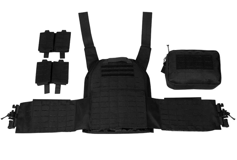 Tactical Plate Carrier Quick Release Fast Adjust Cummerbund Laser Cut Vest