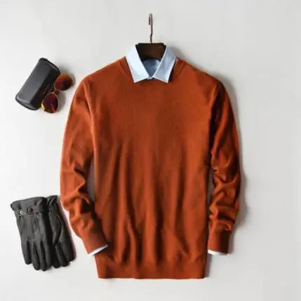 Classic Pullover V Neck Sweater Men Autumn Winter Cashmere Cotton Blend Warm Jumper Clothes Pull