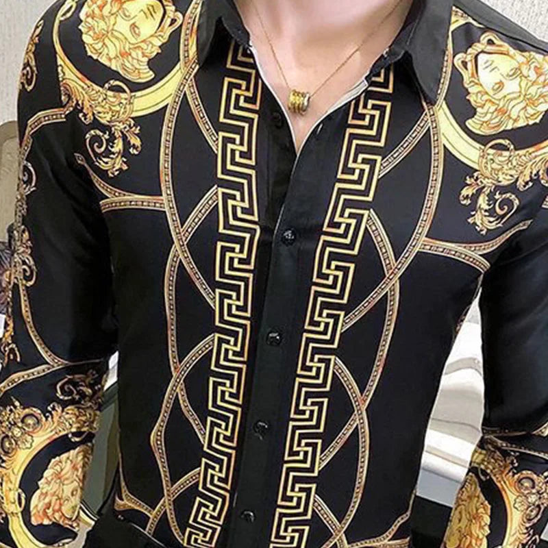 Summer Korean Style Retro Elegant Fashion Loose Casual Handsome Men s Shirt