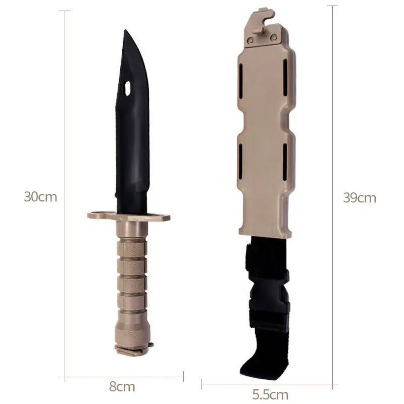 M9 Dagger Airsoft Rubber Knife Training Martial Arts CS Cosplay Halloween Soft Knives Dagger Model