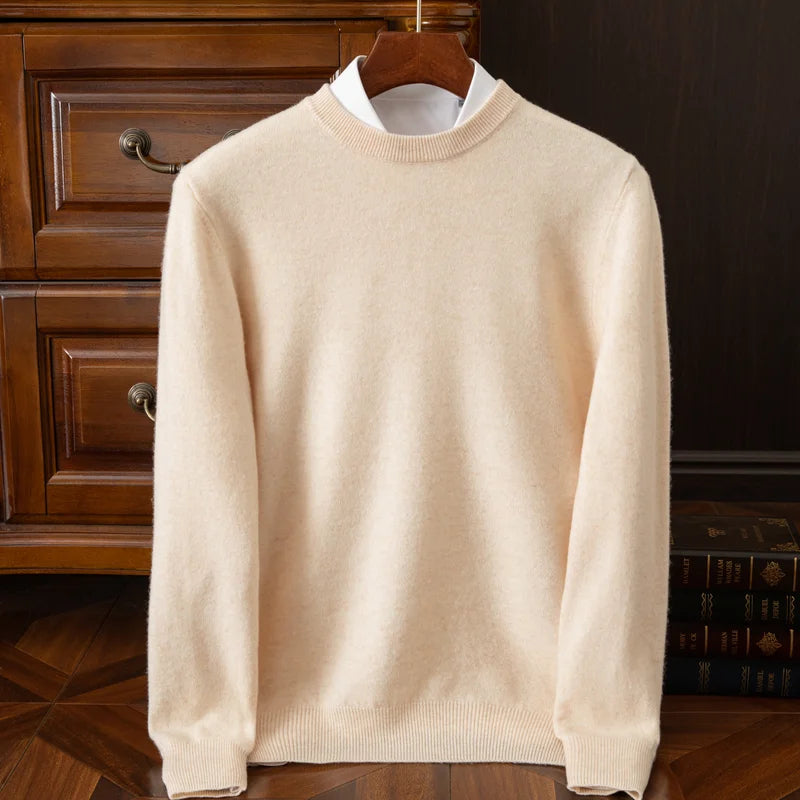 Cashmere Sweater O neck Pullovers Men s Loose Oversized M 3XL Knitted Bottom Shirt Autumn Winter