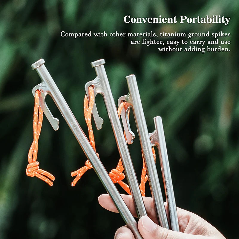 Boundless Voyage Titanium Alloy Tent Pegs Heavy Duty Nails Camping Stakes Hard