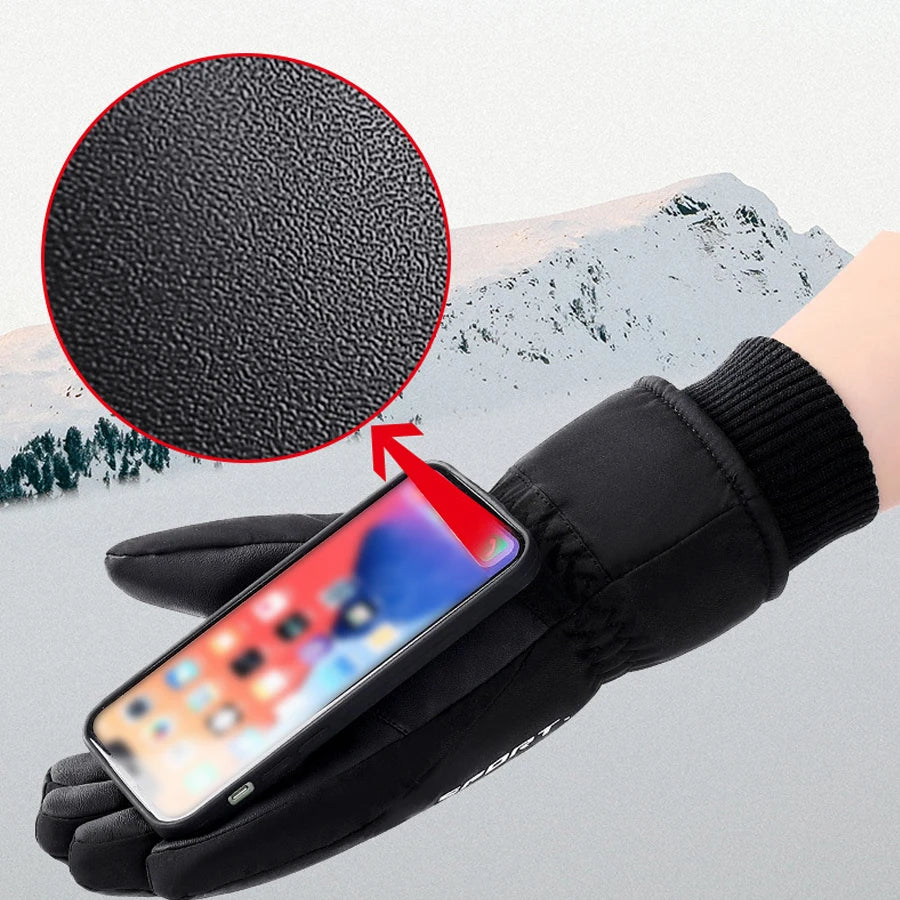 Skihandschoenen voor dames, winter touchscreen, waterdicht en koudebestendig, met