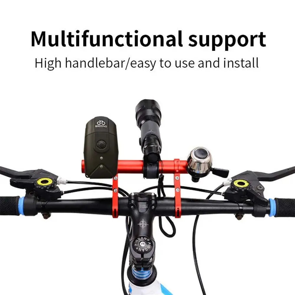 20 cm aluminium fietsstuur met verlengde beugel voor mountainbike koplamp