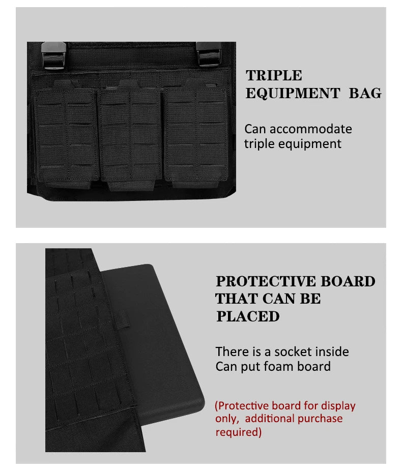 Tactical Plate Carrier Quick Release Fast Adjust Cummerbund Laser Cut Vest