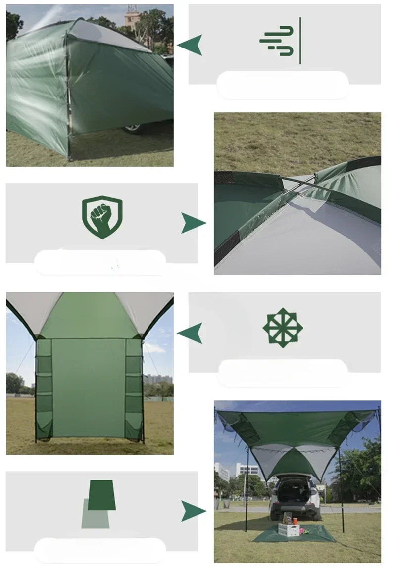 Arrival Car Side Canopy Outdoor Camping Vehicle Screen Large Triangular
