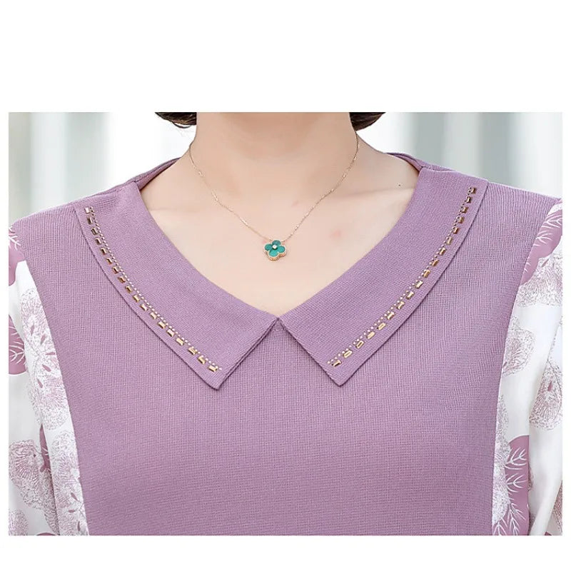 Весенне-осенний свитер с принтом поло, однотонный, с длинным рукавом, рукав-фонарик