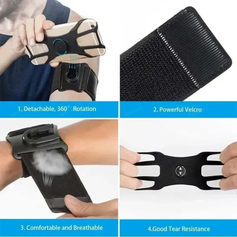 Armbanden Verwijderbare 360 Draaibare Telefoonhouder Buitensporten Fiets Fietsen