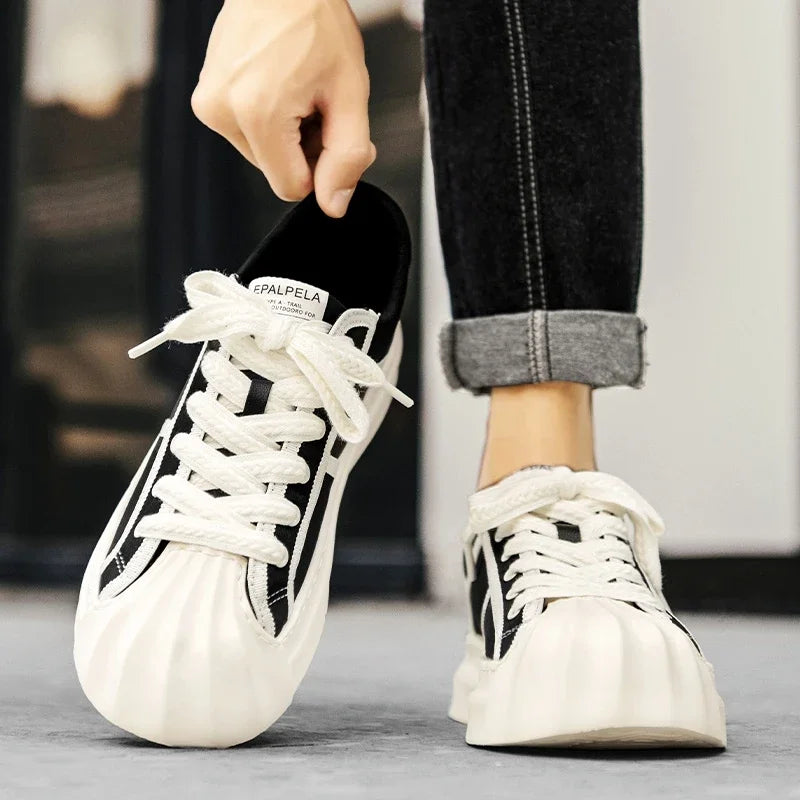 Casual Trendy Summer Shell Head Men s Shoes Breathable Niche Design Sensibility Sports White