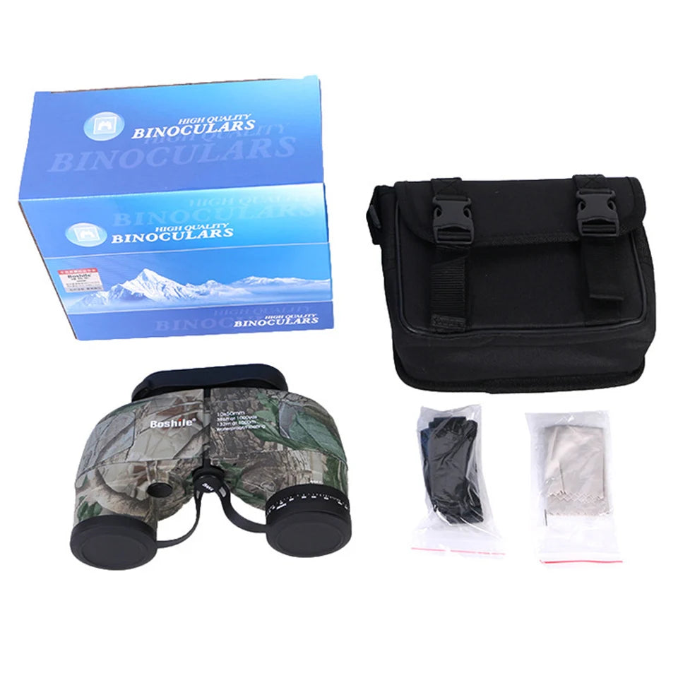 Boshile 10x50 Professionele Telescoop Militaire Marine Waterdichte Verrekijker Nacht