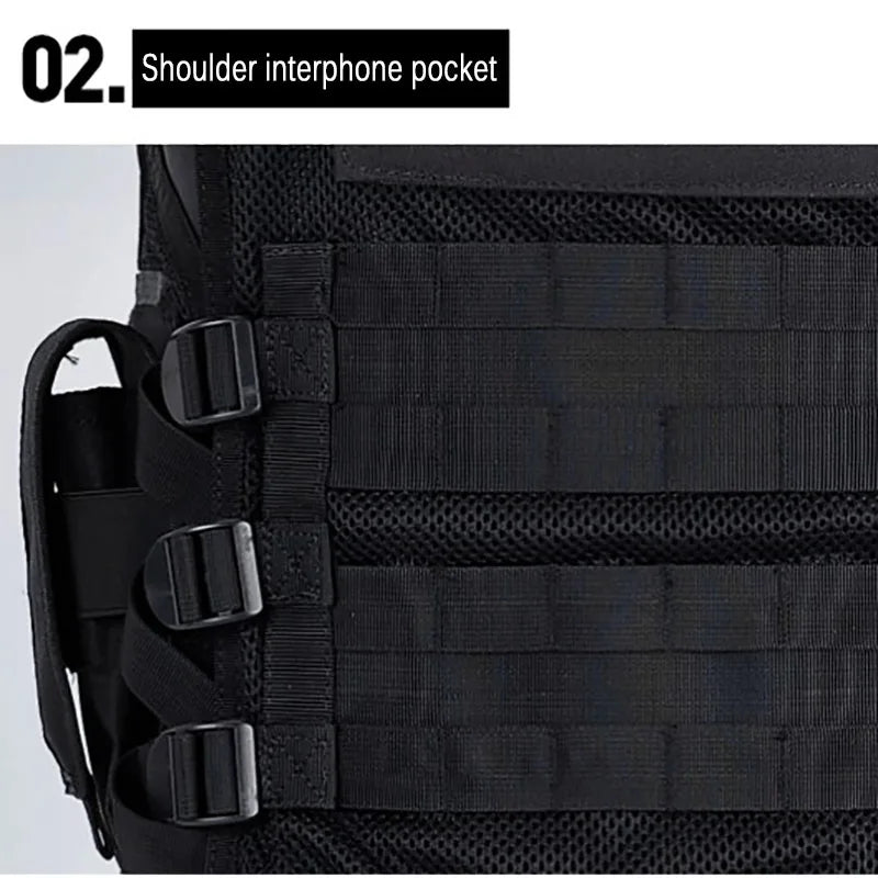Adjustable Molle Tactical Vest Military Combat Body Armor Vests Security Hunting