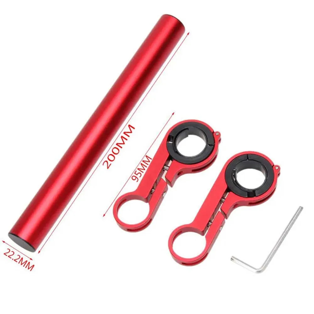 20 cm aluminium fietsstuur met verlengde beugel voor mountainbike koplamp