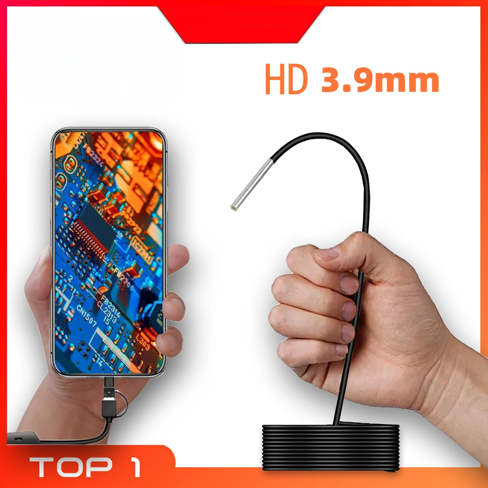 3.9mm Endoscope for android Ip67 Mini Camera Endoscope for cars smartphone