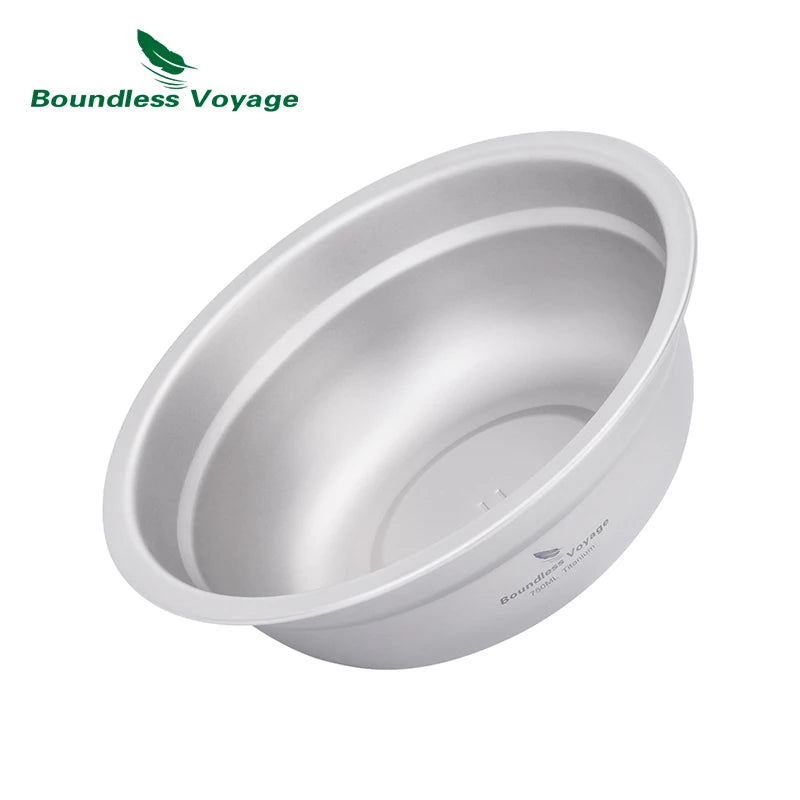 Boundless Voyage Titanium Bowl Rice Soup Salad Serving Bowl Ultralight Outdoor