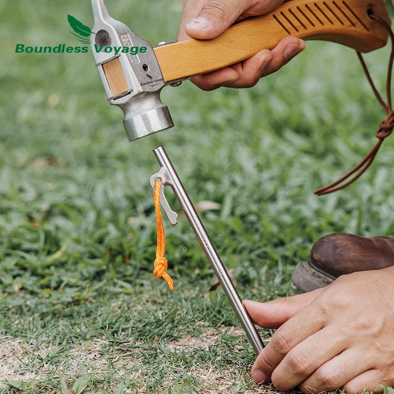 Boundless Voyage Titanium Alloy Tent Pegs Heavy Duty Nails Camping Stakes Hard