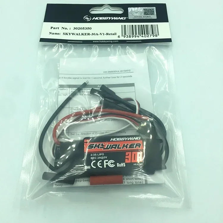 Hobbywing Skywalker 20a 30a 40 50a 60 80a 100a Brushless Esc Speedcontroler With