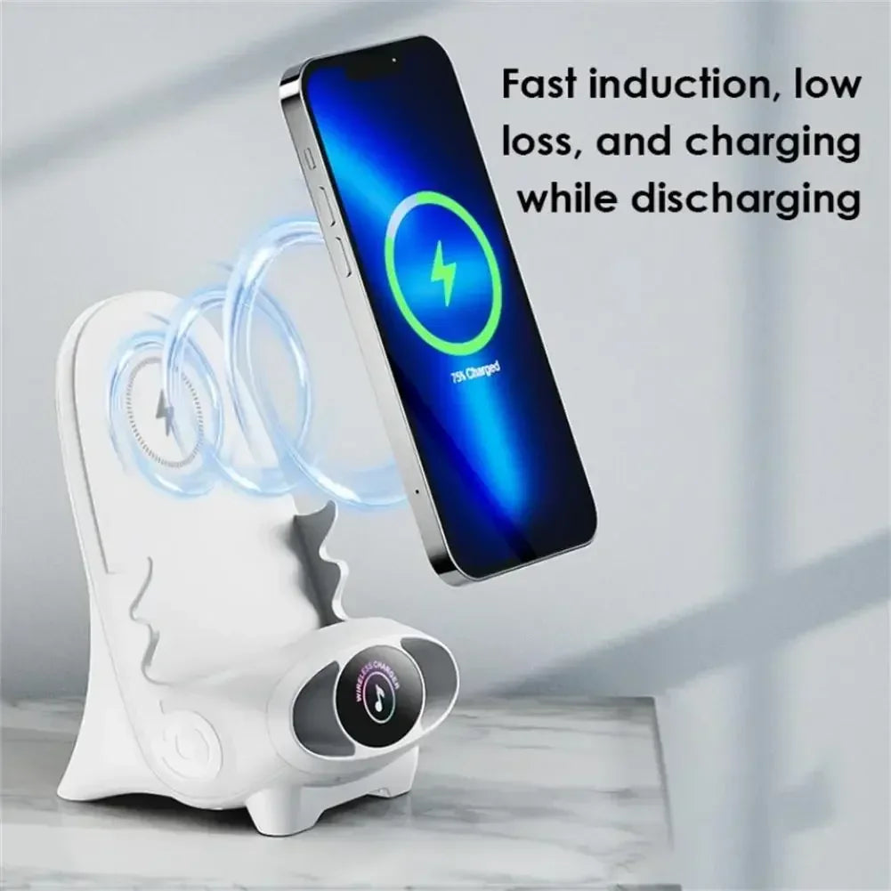 Bureaublad Verticale Houder Magnetische Draadloze Oplader Mobiele Telefoonstandaard Unieke Mini