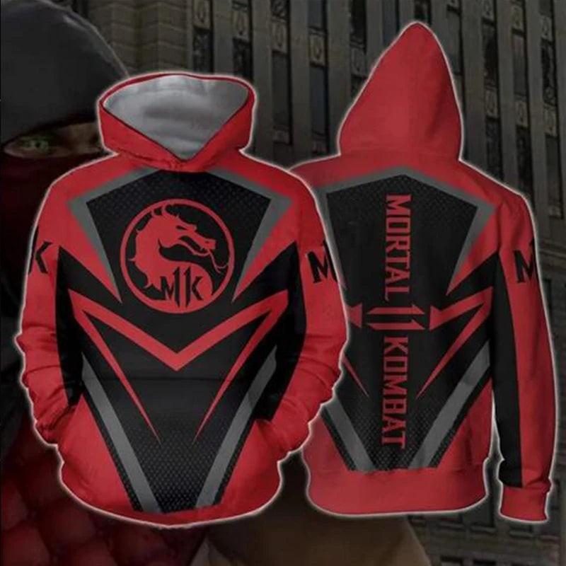 Mortal Kombat Hoodies Men Fashion 3D Printed Long Sleeve Cosplay Sweatshirts Women Casual Harajuku