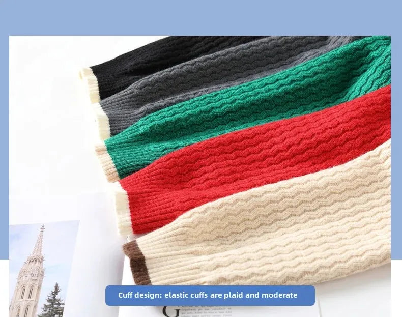 Thickened Loose Men s Knitted Sweater Autumn Winter High Collar Cable Knit Casual Outerwear Base