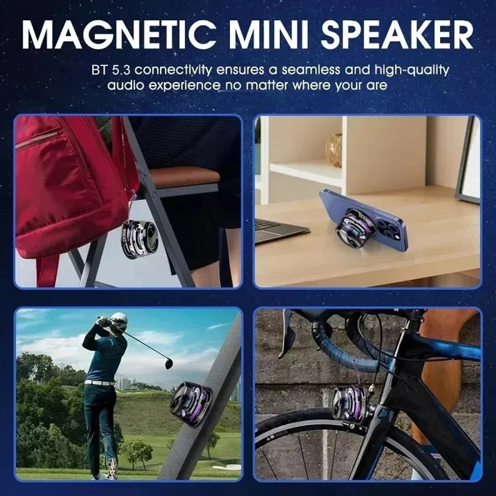 Mini Portable Bluetooth Speaker G200 RGB Color Light Magnetic Speaker Bt5.3