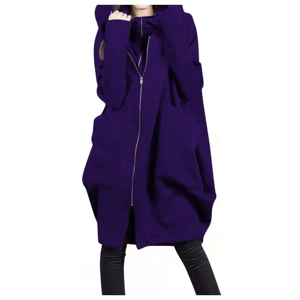 Hoodies Baggy Hooded Sweatshirt for Women Full Zip Up Woman Tops With Zipper In Loose Harajuku