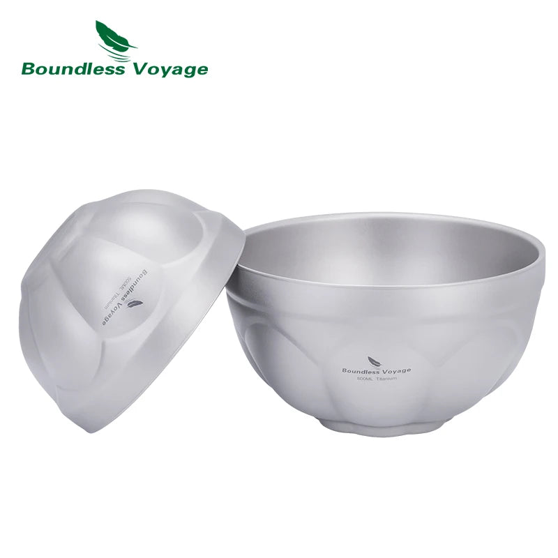 Boundless Voyage 500ml 800ml Titanium Double Wall Insulated Bowl Lightweight
