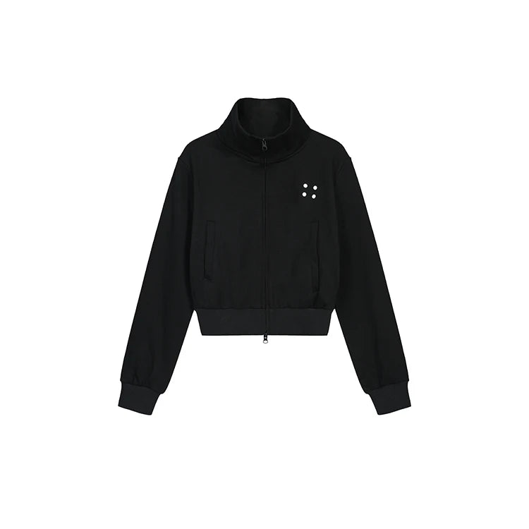 Coltruien voor dames, effen ritsontwerp, chique Koreaanse stijl, eenvoudig