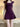 Spicy Girl Solid Purple Short Sleeved Dress Womens Summer Underlay Square Collar