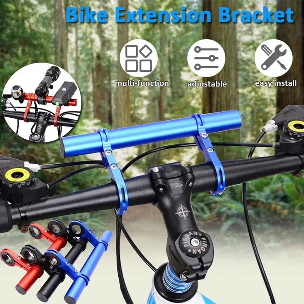 20 cm aluminium fietsstuur met verlengde beugel voor mountainbike koplamp