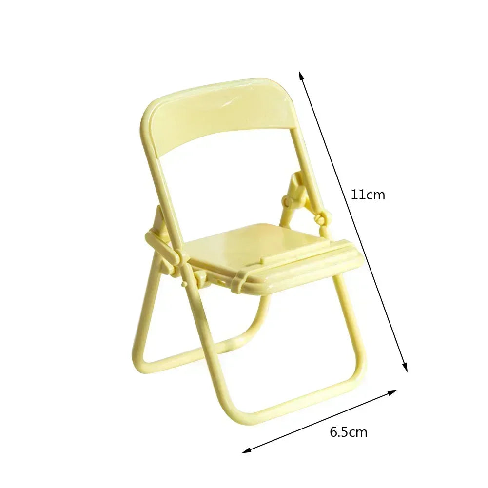 Foldable Mini Phone Holder Desktop Lazy Cellphone Mount Ornament Small Doll