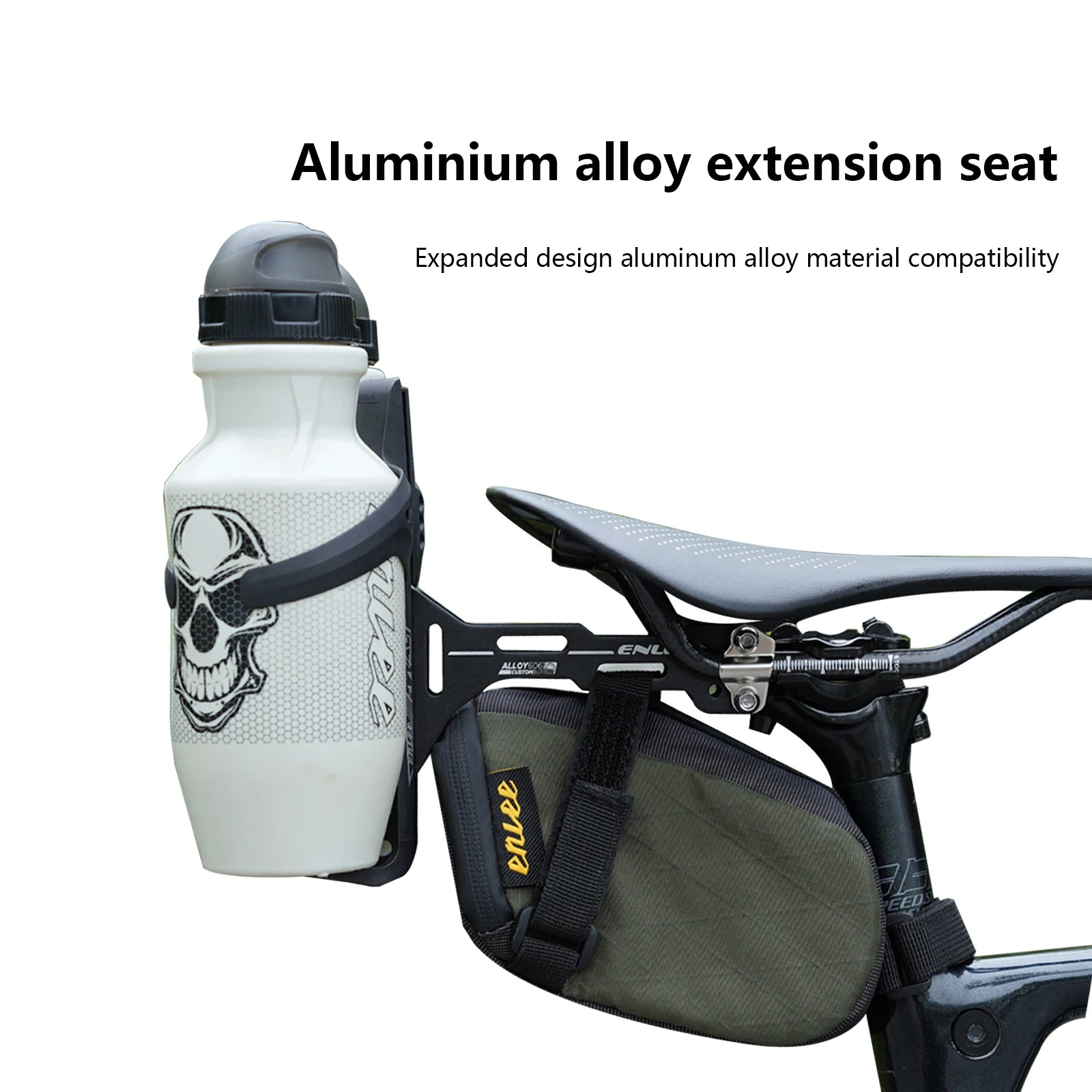Enlee Double Cup Fiets Waterfleshouder Zadelverlenging Houder Fietsen