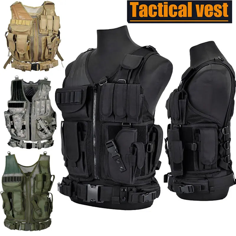 Multi Pocket Swat Army Tactical Vest Jungle Combat Body Armor Vests Security