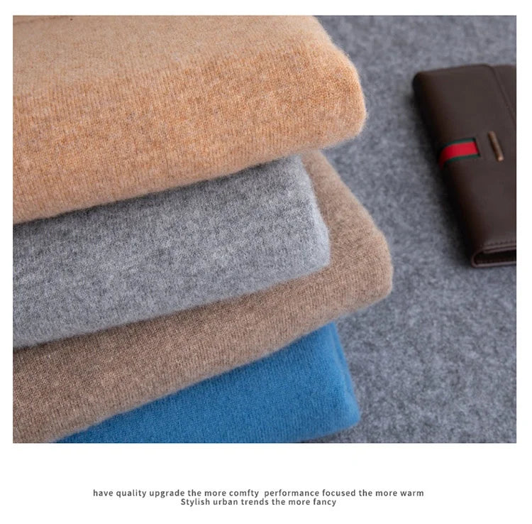 Cashmere Sweater O neck Pullovers Men s Loose Oversized M 3XL Knitted Bottom Shirt Autumn Winter